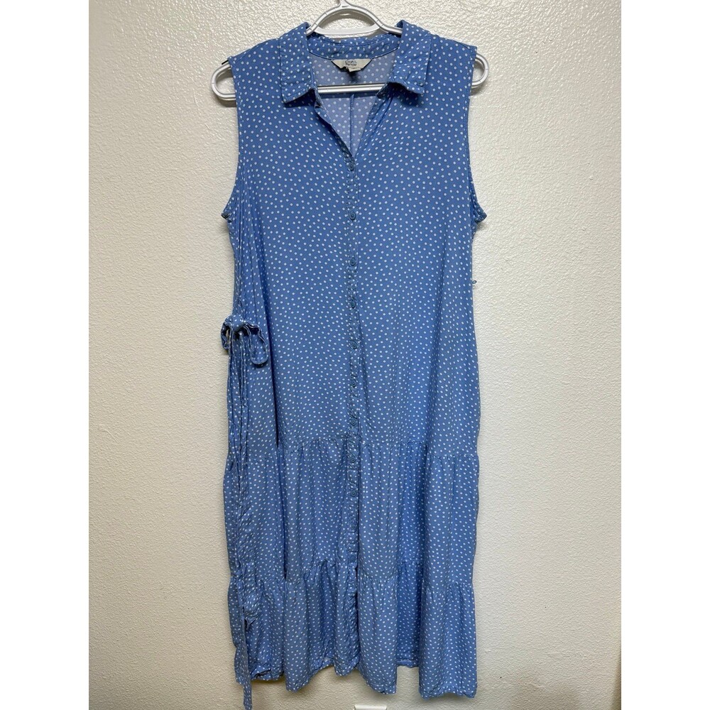 Croft and Barrow Women's Blue Summer Sleeveless Long Maxi Dress Sz PMedium